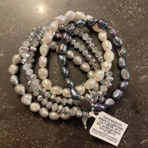 Pearl Strands Bracelet Set